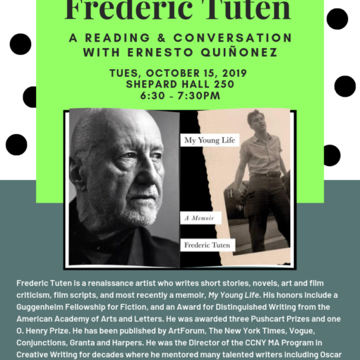 Poster for Frederic Tuten: A Reading & Conversation